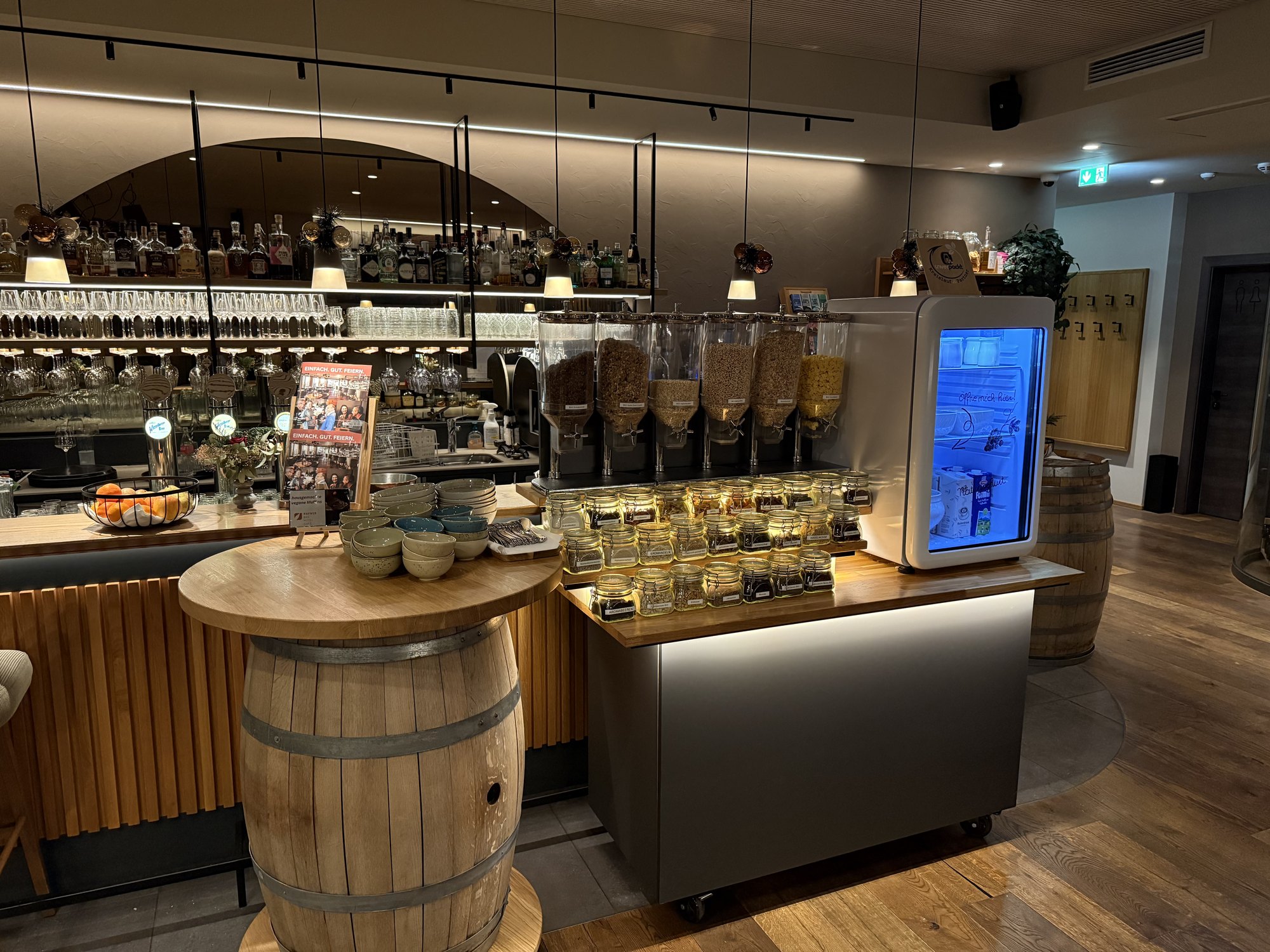 Das Frühstücksbuffet der HAFNERBAR am Morgen