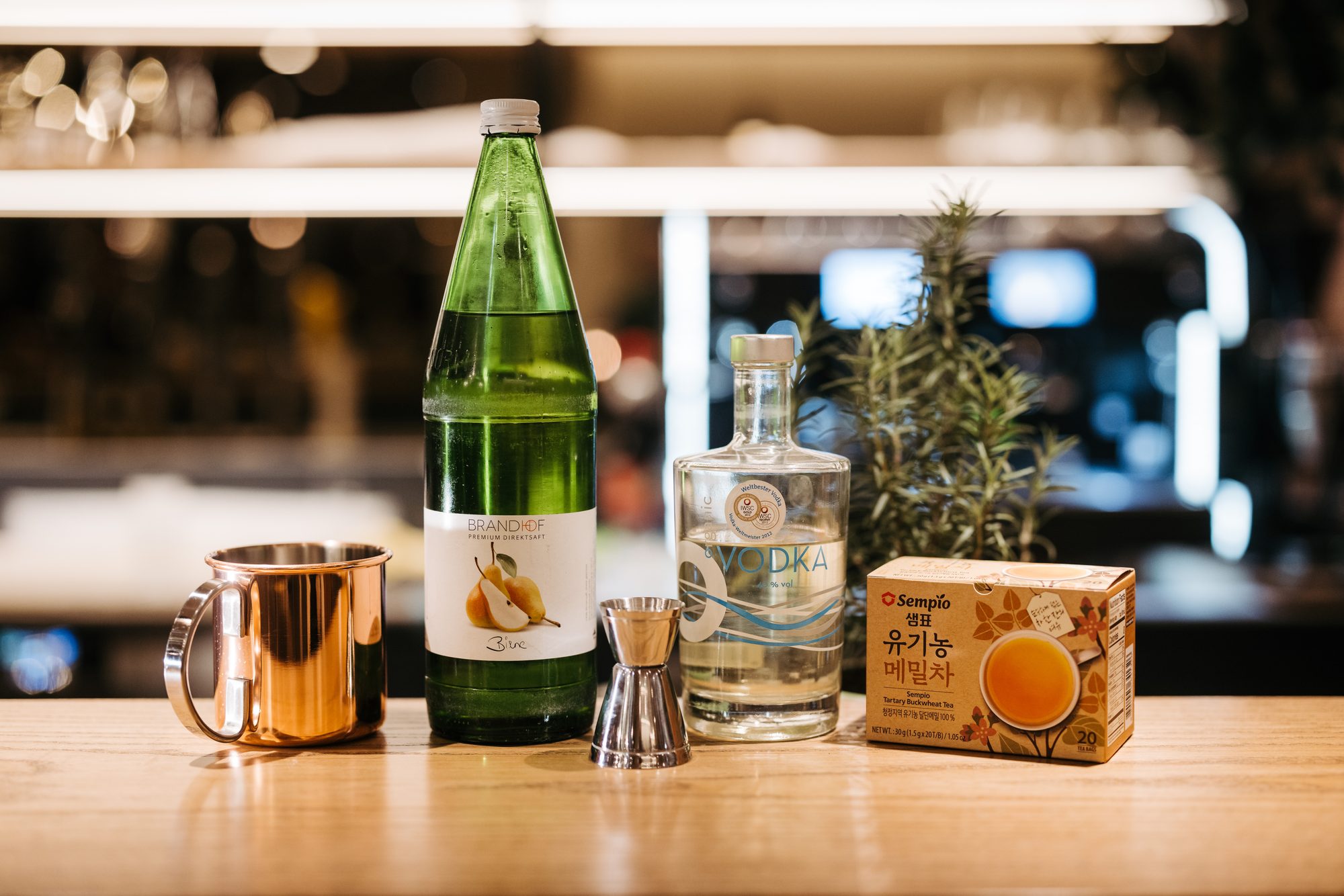 Zutaten für die Hafnermule, den Signature Drink der HAFNERBAR